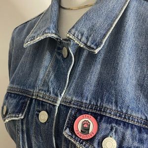 “Stay Pawsitive" Metal Pin